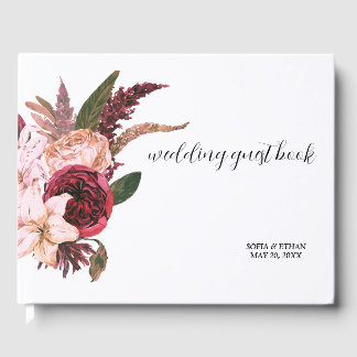 Livro De Visitas Burgunte Wine Sangria Forest Green