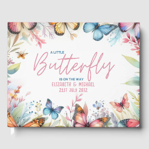 Livro De Visitas BUTTERFLIES DE Chá DE Menina Personalizadas