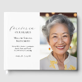 Livro De Visitas Butterfly Foto Funeral Guest Book - Minimalista