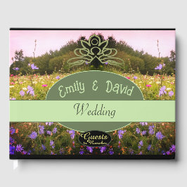 Livro De Visitas Cabana de Campo com Flores Silvestres Cottagecore