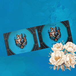 Livro De Visitas Cabeça de lobo majestoso