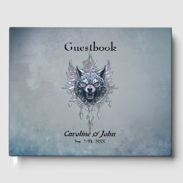 Livro De Visitas Cabeça mística de lobo.