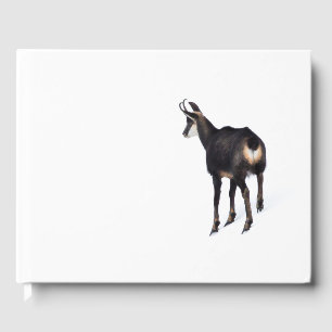 Livro De Visitas Cabra de montanha de Chamois alpina minimalista na