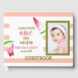 Livro De Visitas Cachorro de um Melon Happy primeiro aniversario Wa