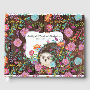 Livro De Visitas Cachorro-Guest Do Woodland Hedgehog