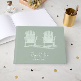 Livro De Visitas Cadeiras de Praia Adirondack Verde Sálvia Casament