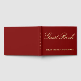 Livro De Visitas Caligrafia Moderna Elegante Terracota Casamento