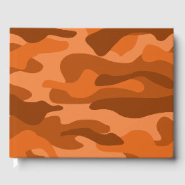 Livro De Visitas Camo Monocolor Laranja Espanhol