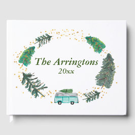 Livro De Visitas Camper Rustic Florals Farmhouse Personalizado