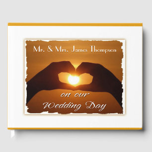 Livro De Visitas Captura Personalizada de Casamento Sunset