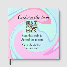Livro De Visitas Capturar o amor adicionar QR scan mistura rosa azu