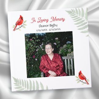 Livro De Visitas Cardinal Poem Celebration of Life Funeral