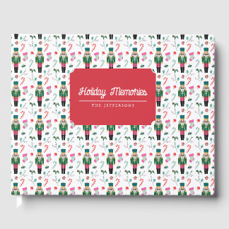 Livro De Visitas Cartão de Natal Personalizado do Quebra-Nozes