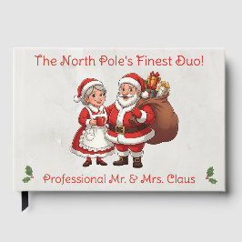 Livro De Visitas Cartão de Visita de Papai Noel Profissional Sr. e 