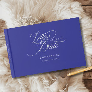 Livro De Visitas Cartas para a Noiva, Modernas, Elegantes, Azuis