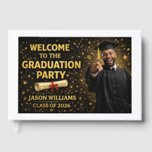 Cartaz de Formatura Dourado 2026 | Elegante Preto 