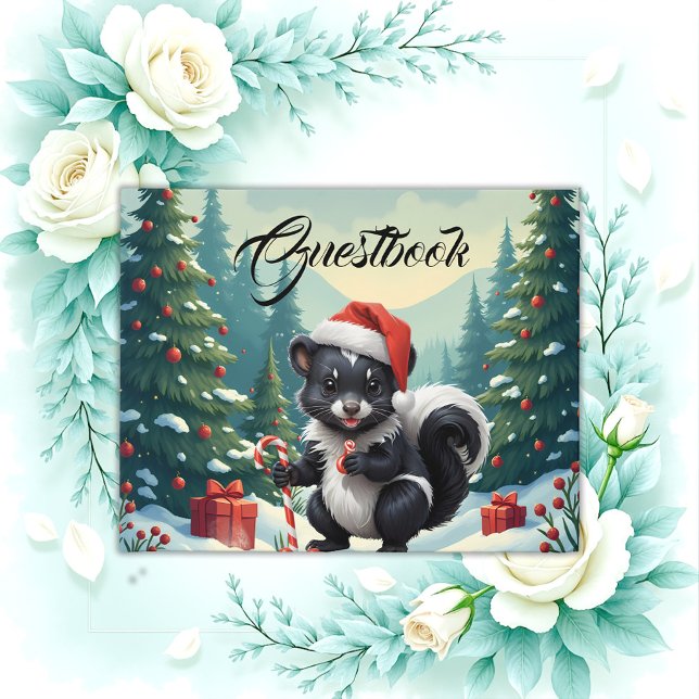 Livro De Visitas Cartoon de Skunk de Natal bonito (Criador carregado)