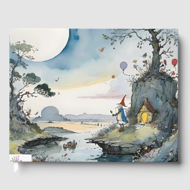 Livro De Visitas Cartoon wizard dreamscape (Frente)