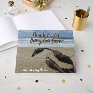 Livro De Visitas Casa de Praia Bem-vindo Madeira Flutuante Areia Co
