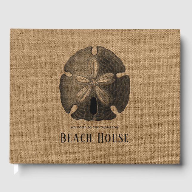 Livro De Visitas Casa de Praia de Concha de Dólar de Areia em Sacar (Frente)