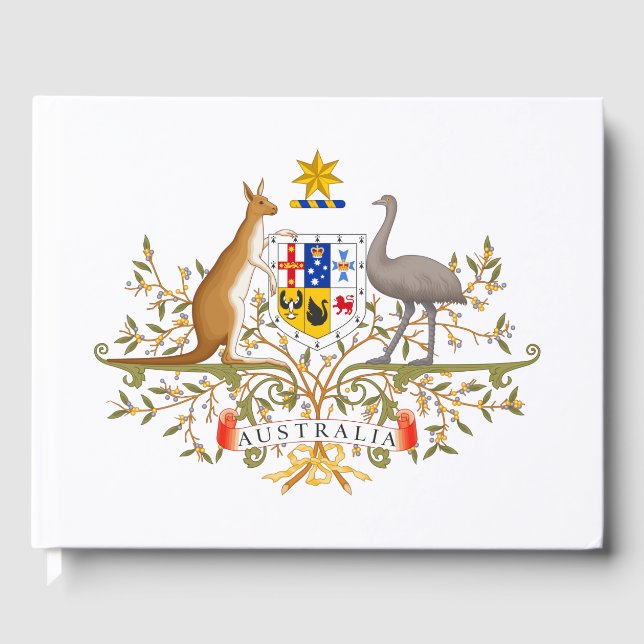 Livro De Visitas Casaco de Armas da Austrália (Frente)