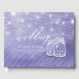 Livro De Visitas Casal Mason Jars String Luzes de Casamento Guestbo