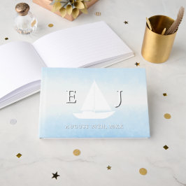 Livro De Visitas Casamento Aquarela Água Encontra Céu