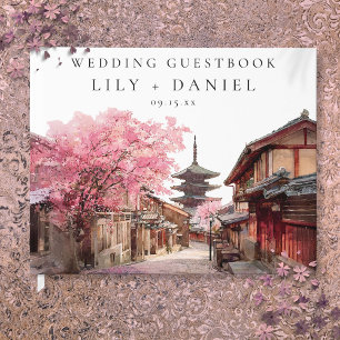Livro De Visitas Casamento Aquarela em Kyoto Japão