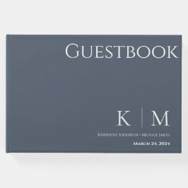 Livro De Visitas Casamento Azul e Branco