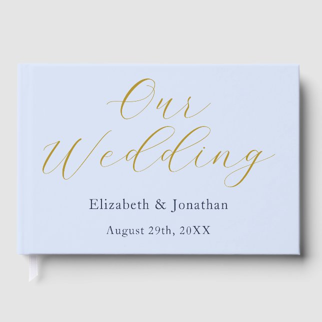 Livro De Visitas Casamento Azul Opulente (Frente)