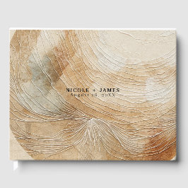 Livro De Visitas Casamento Boêmio Bohemiano Neutro Natural Arejado