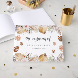 Livro De Visitas Casamento Boho Neutro Rústico