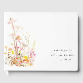Livro De Visitas Casamento Botânico de Chic Wildflower Autumn