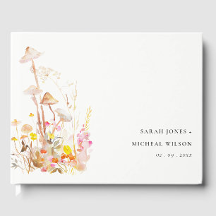 Livro De Visitas Casamento Botânico de Chic Wildflower Autumn