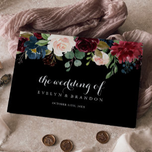 Livro De Visitas Casamento Botânico Rustic Black