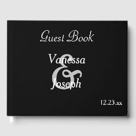 Livro De Visitas Casamento Branco Negro