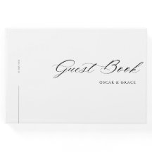 Casamento Branco Negro de Caligrafia Minimalista M