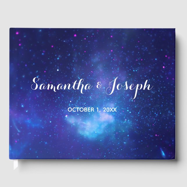 Livro De Visitas Casamento Celestial Azul Água (Frente)