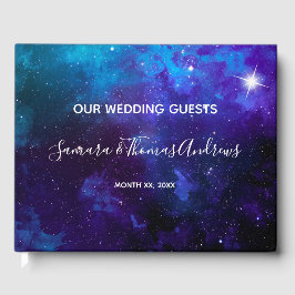 Livro De Visitas Casamento Céu Azul Luz Estelar