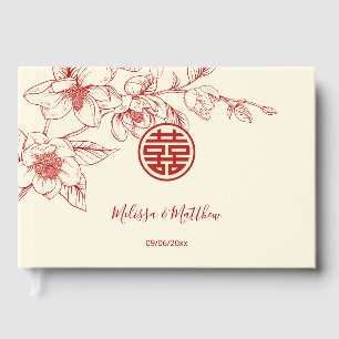 Livro De Visitas Casamento Chinês de Magnolia Cream