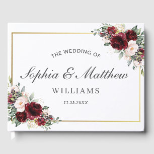 Livro De Visitas Casamento Cinzento Verde Rosa Brilhante