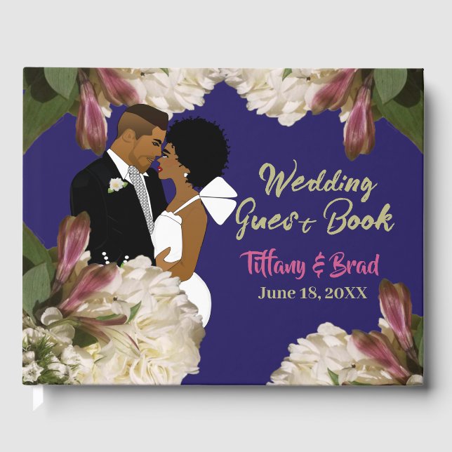 Livro De Visitas Casamento Classic Royal African American (Frente)