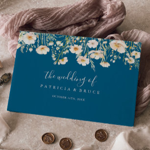 Livro De Visitas Casamento Clássico Boho Blush Wildflower