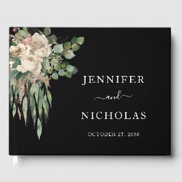 Livro De Visitas Casamento Clássico de Peões Negros