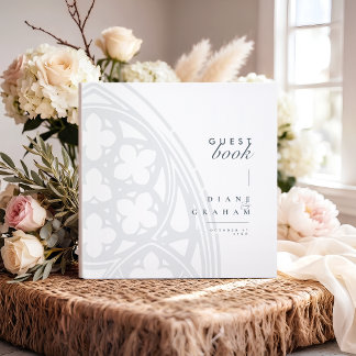 Livro De Visitas Casamento Clássico Gótico Vintage Elegante Minimal
