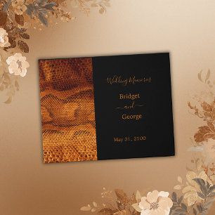Livro De Visitas casamento com animais de pele cobra de luxo