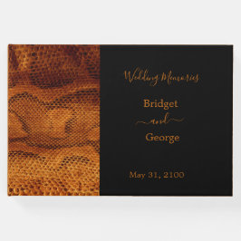 Livro De Visitas casamento com animais de pele cobra de luxo