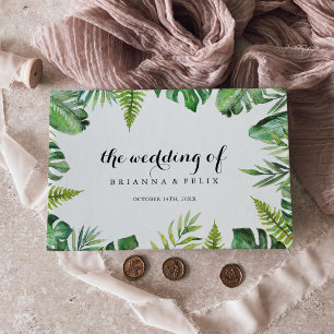 Livro De Visitas Casamento com Caligrafia Tropical de Destino