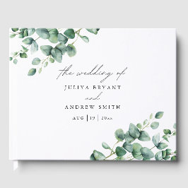 Livro De Visitas Casamento com guião Eucalyptus
