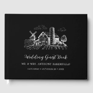Livro De Visitas Casamento com o Barn Ocidental do País